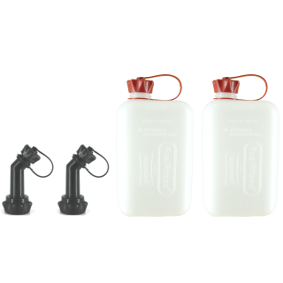 2x FuelFriend® BIG CLEAR max. 2,0 liter with lockable spout
