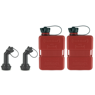 2x FuelFriend® PLUS 1,0 Liter RED mit 2x Füllrohr verschließbar