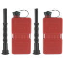 2x FuelFriend® PLUS 1,5 Liter RED mit 2x Füllrohr schwarz