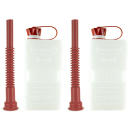 2x FuelFriend® PLUS CLEAR 1,5 liter with flexible spouts