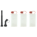 3x FuelFriend® BIG max. 2,0 Liter CLEAR + 1 Füllrohr-Set