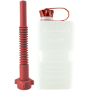FuelFriend® PLUS 1,5 Liter CLEAR mit PREMIUM-Füllrohr rot