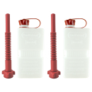2x FuelFriend® PLUS CLEAR 1,5 Liter with PREMIUM-Spouts