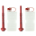 2x FuelFriend® PLUS 1,5 Liter CLEAR mit 2x PREMIUM-Füllrohr rot