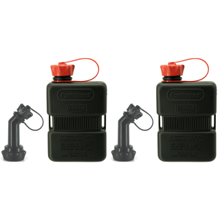 2x FuelFriend® PLUS 1,0 Liter BLACK with 2 lockable spouts - Limited Edition