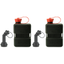 2x FuelFriend® PLUS 1,0 Liter BLACK with 2 lockable...
